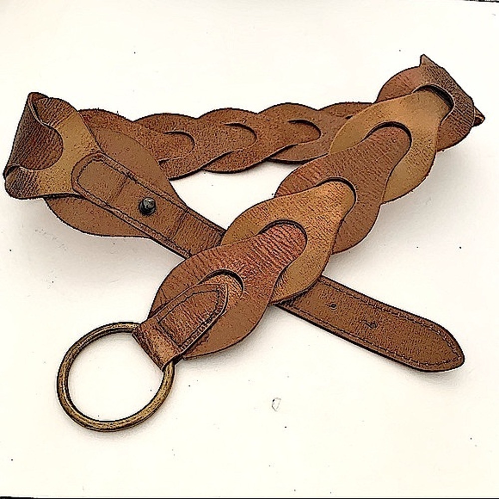 DISTRESSED Copper Leather Belt Size Small/Medium
